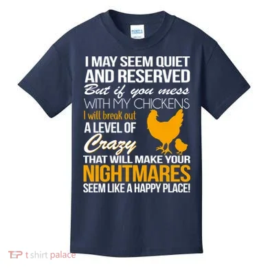 Don't Mess With My Chickens Kids T-Shirt