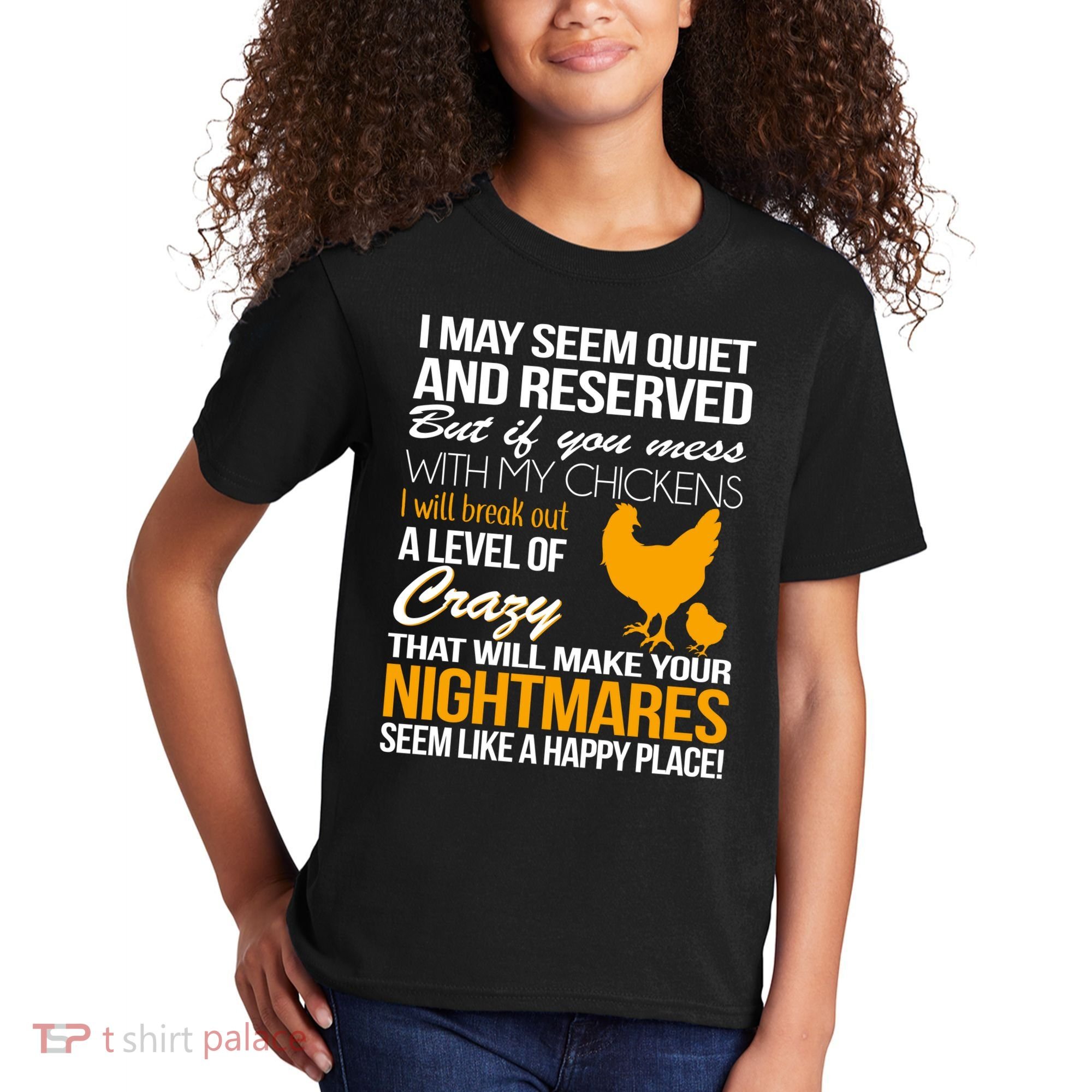 Don't Mess With My Chickens Kids T-Shirt