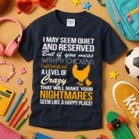 Don't Mess With My Chickens Kids T-Shirt thumb 3