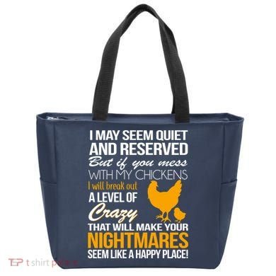Don't Mess With My Chickens Tote Bag