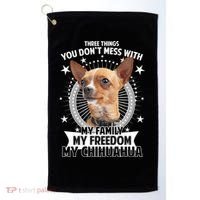 Don't Mess With My Chihuahua Golf Towel thumb 0
