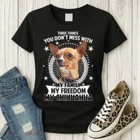 Don't Mess With My Chihuahua Women's T-Shirt thumb 3