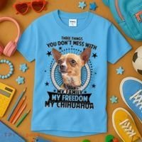 Don't Mess With My Chihuahua Kids T-Shirt thumb 3