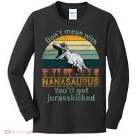 Don't Mess with Nanasaurus Kids Long Sleeve Shirt thumb 0
