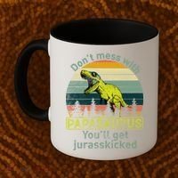 Don't Mess With Papasaurus Coffee Mug thumb 2