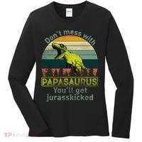 Don't Mess With Papasaurus Women's Long Sleeve Shirt thumb 0