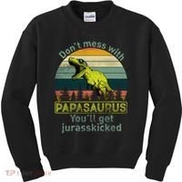 Don't Mess With Papasaurus Kids Sweatshirt thumb 0