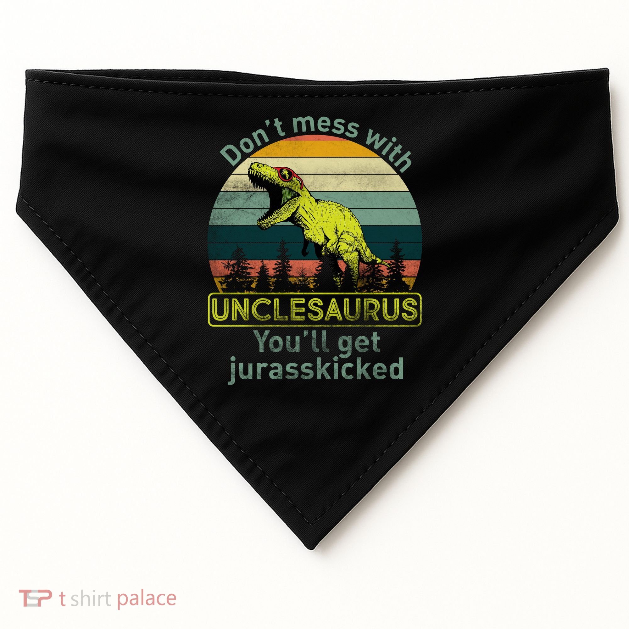 Don't Mess With Unclesaurus USA-Made Doggie Bandana