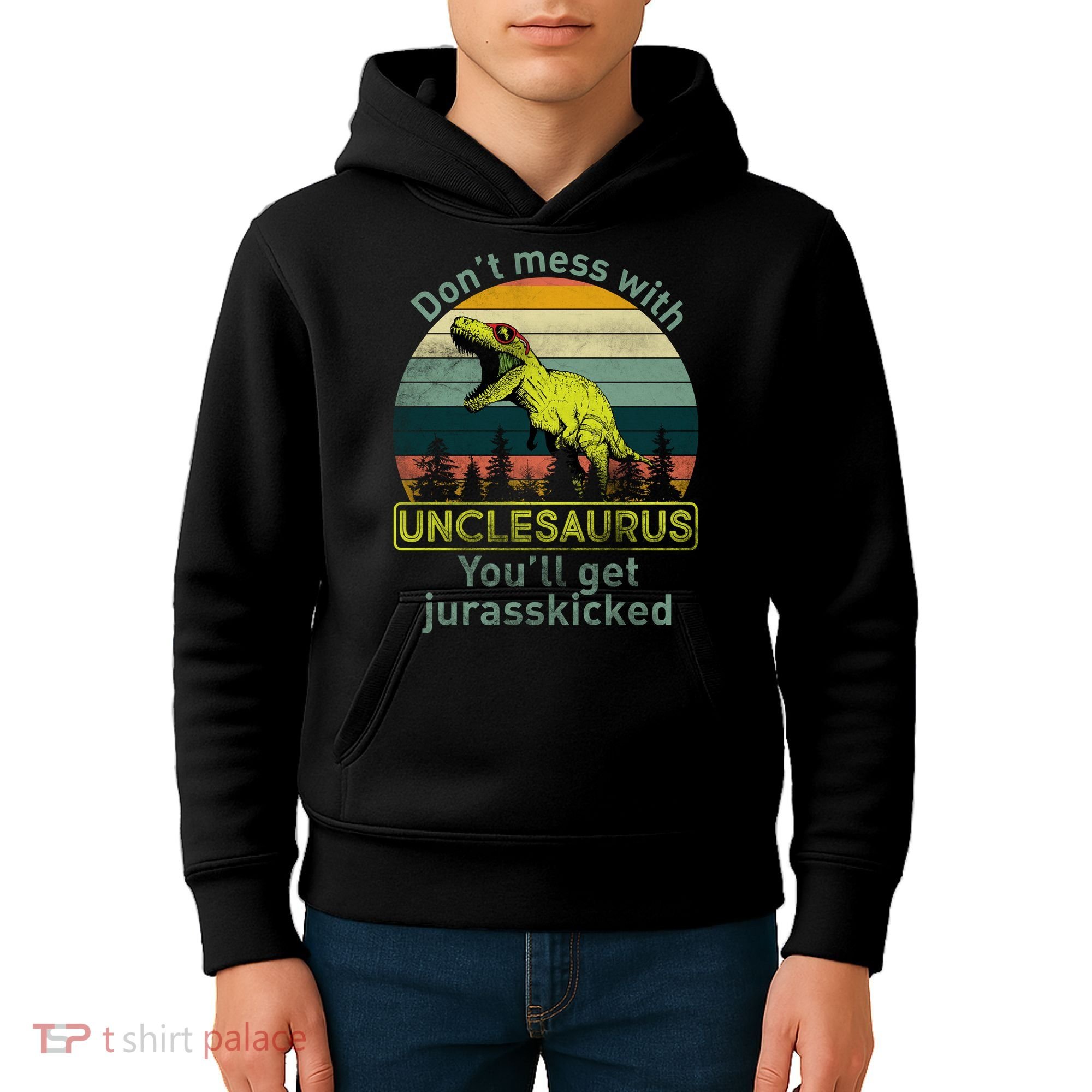 Don't Mess With Unclesaurus Kids Hoodie