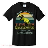 Don't Mess With Unclesaurus Kids T-Shirt thumb 0