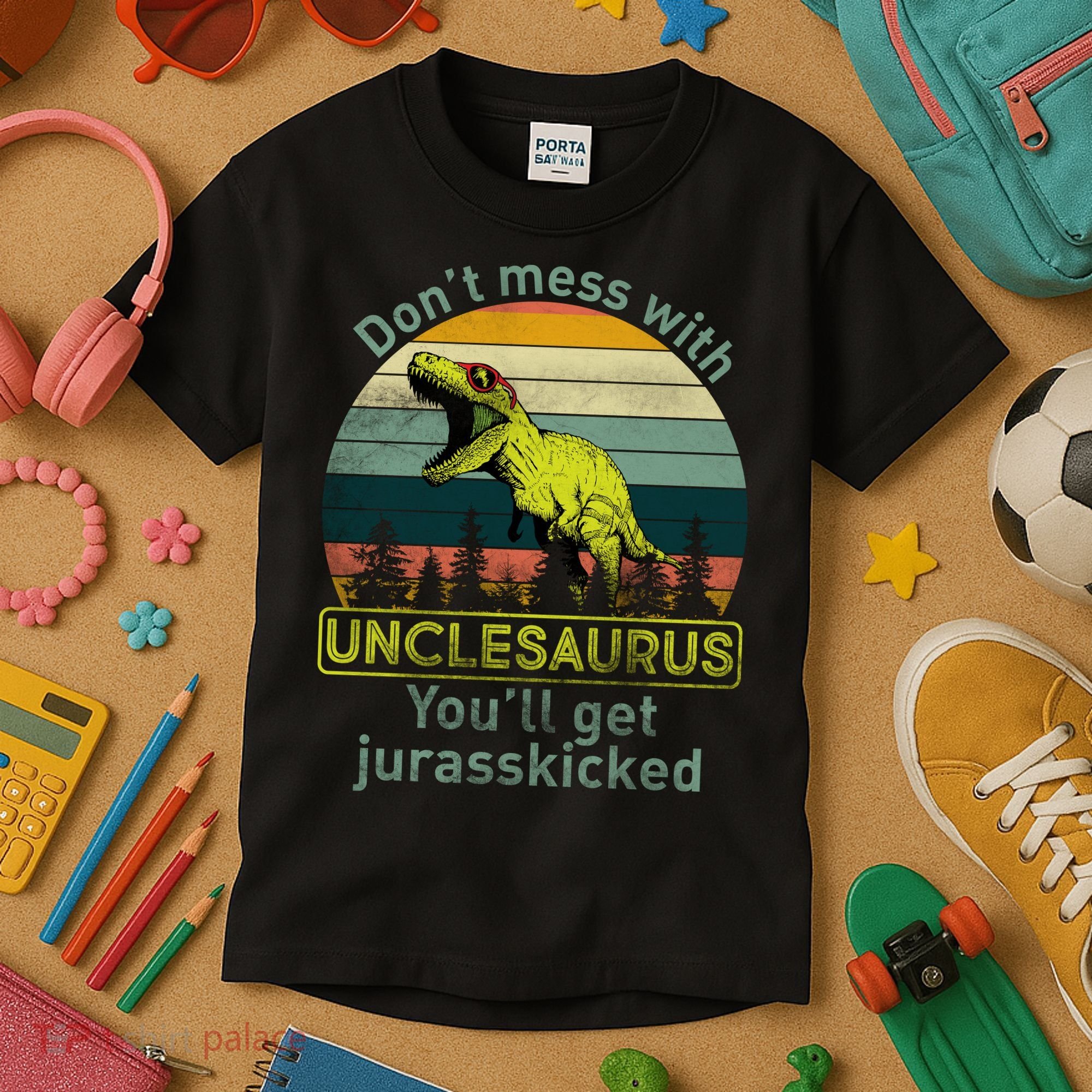 Don't Mess With Unclesaurus Kids T-Shirt