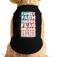 Don't Mess With Us Tough American Doggie Tank thumb 0