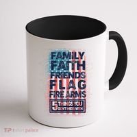 Don't Mess With Us Tough American Coffee Mug thumb 1