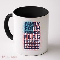 Don't Mess With Us Tough American Coffee Mug thumb 0
