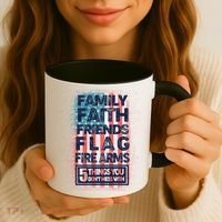 Don't Mess With Us Tough American Coffee Mug thumb 3