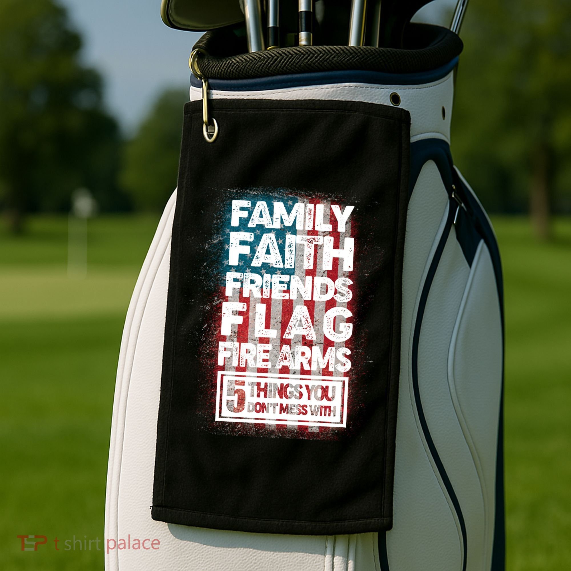 Don't Mess With Us Tough American Golf Towel