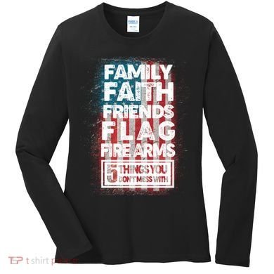 Don't Mess With Us Tough American Women's Long Sleeve Shirt