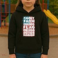 Don't Mess With Us Tough American Kids Hoodie thumb 3