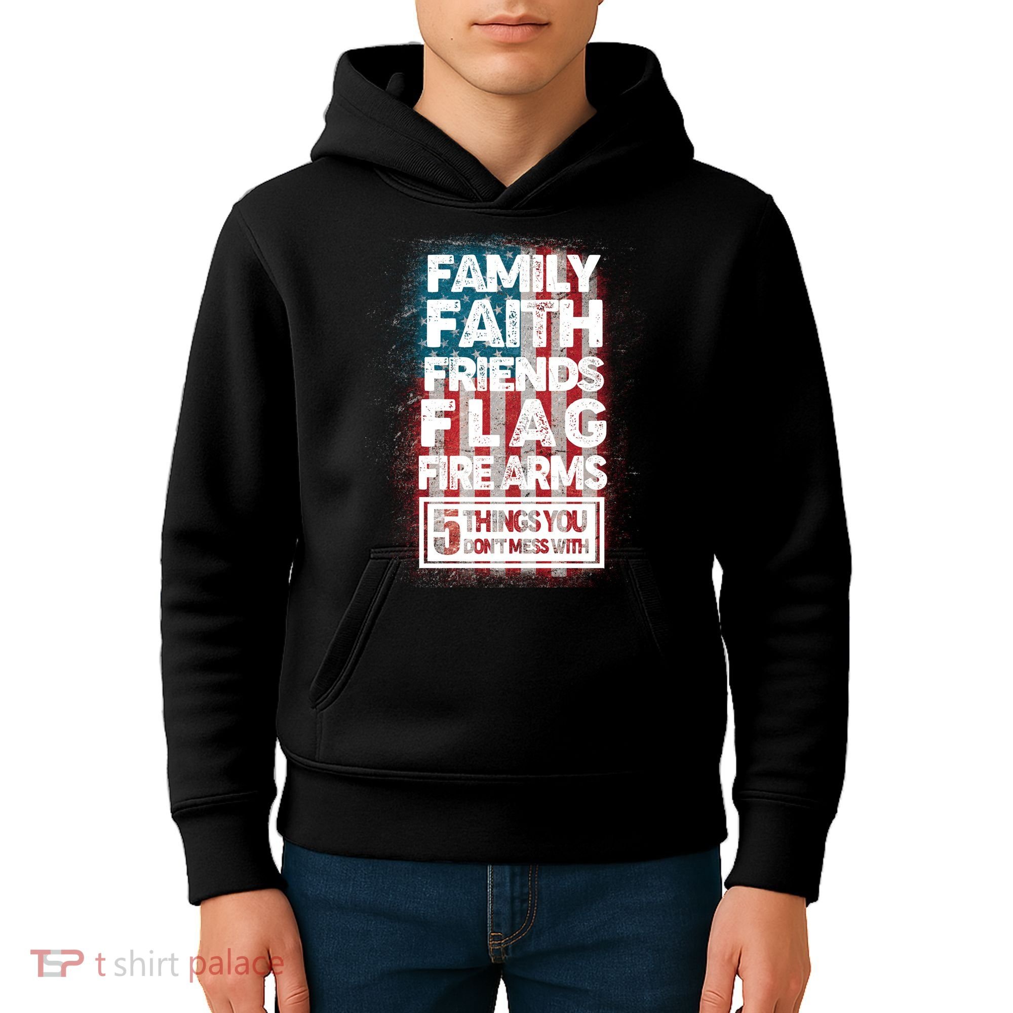 Don't Mess With Us Tough American Kids Hoodie