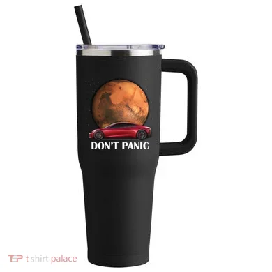 Don't Panic 40oz Vacuum Insulated Stainless Steel Travel Tumbler