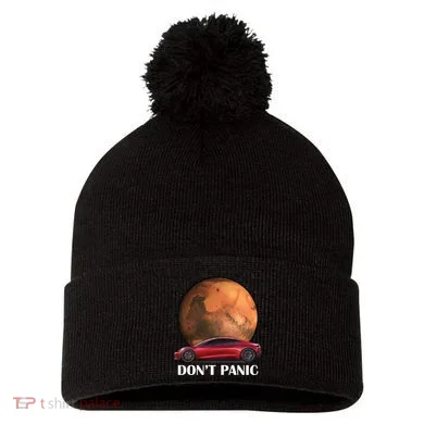 Don't Panic Pom Pom 12in Knit Beanie