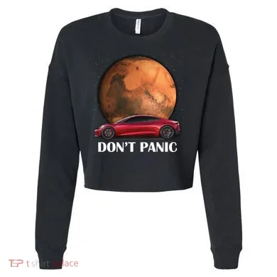 Don't Panic Cropped Pullover Crew