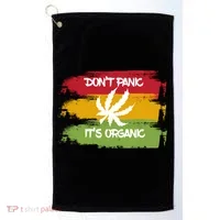 Don't Panic It's Organic Weed Golf Towel thumb 0