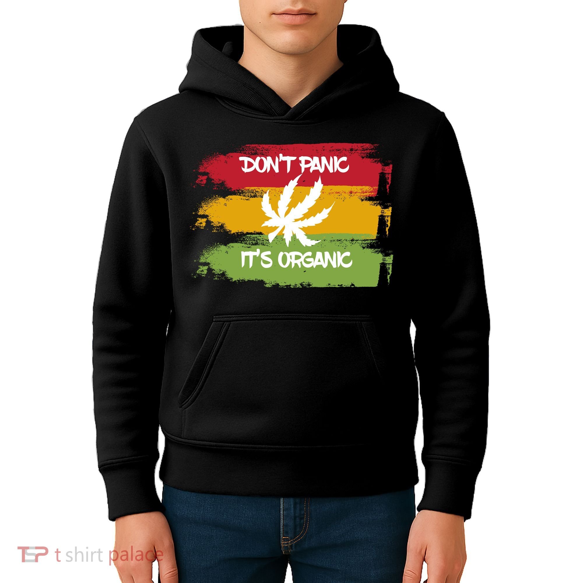 Don't Panic It's Organic Weed Kids Hoodie
