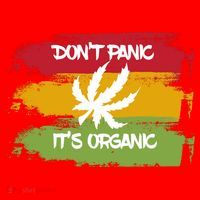 Don't Panic It's Organic Weed Santa Hat thumb 1