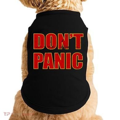 Don't Panic Vintage Distressed Panicking Doggie Tank