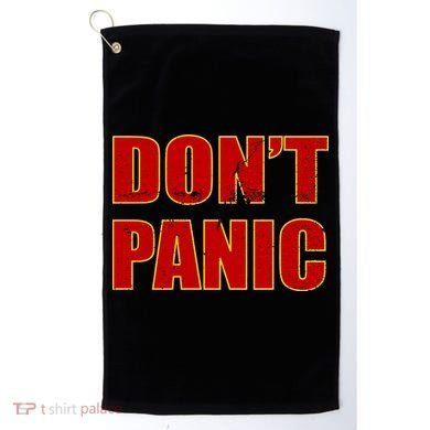 Don't Panic Vintage Distressed Panicking Golf Towel