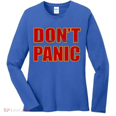 Don't Panic Vintage Distressed Panicking Women's Long Sleeve Shirt