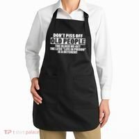 Don't Piss Off Old People Funny Apron thumb 2