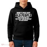 Don't Piss Off Old People Funny Kids Hoodie thumb 4