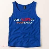 Don't Scare Me I Poop Easily Funny Tank Top thumb 2