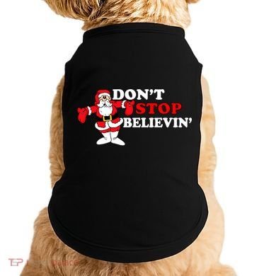 Don't Stop Believin Santa Doggie Tank