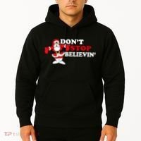Don't Stop Believin Santa Hoodie thumb 2
