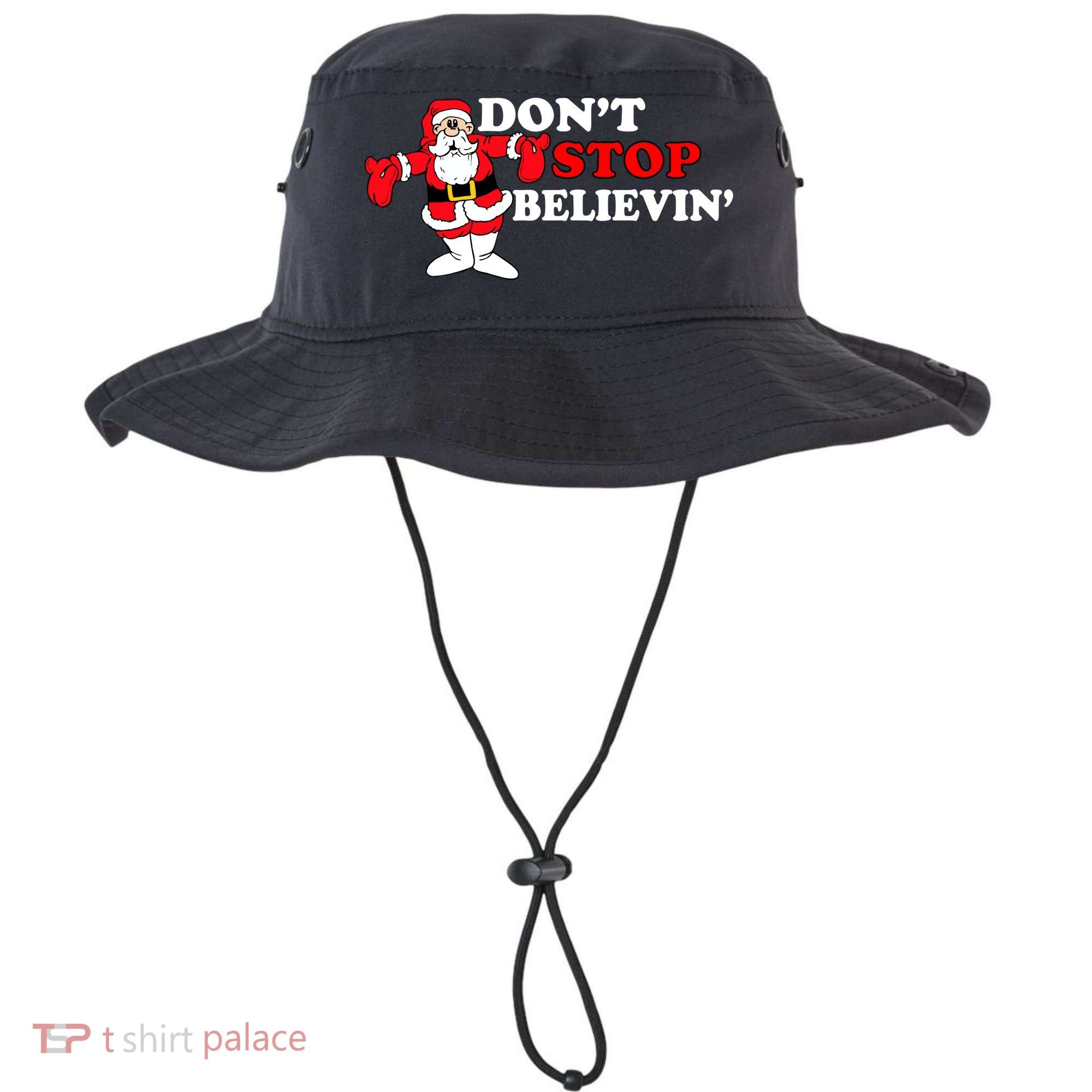 Don't Stop Believin Santa Bucket Hat
