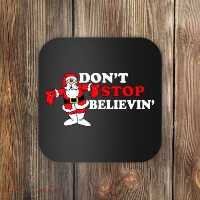 Don't Stop Believin Santa Coaster