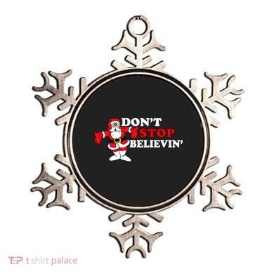 Don't Stop Believin Santa Ornament
