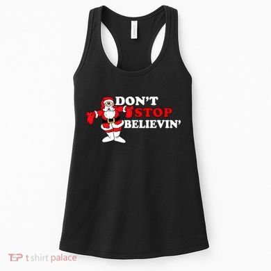 Don't Stop Believin Santa Women's Tank Top