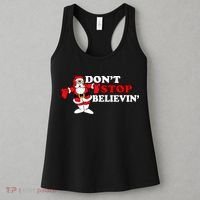 Don't Stop Believin Santa Women's Tank Top thumb 3