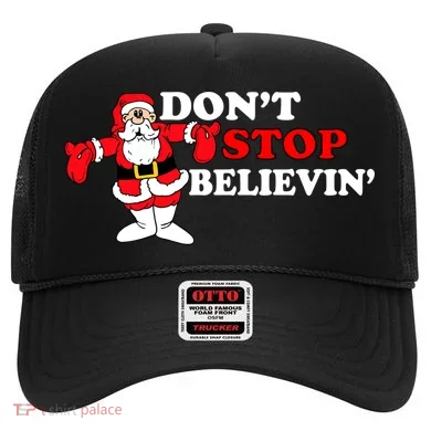 Don't Stop Believin Santa Hat