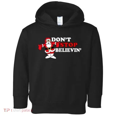 Don't Stop Believin Santa Toddler Hoodie