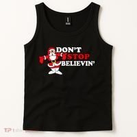 Don't Stop Believin Santa Tank Top thumb 2