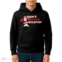 Don't Stop Believin Santa Kids Hoodie thumb 4