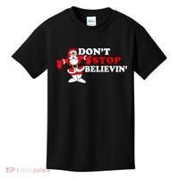 Don't Stop Believin Santa Kids T-Shirt thumb 0