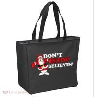 Don't Stop Believin Santa Tote Bag thumb 2