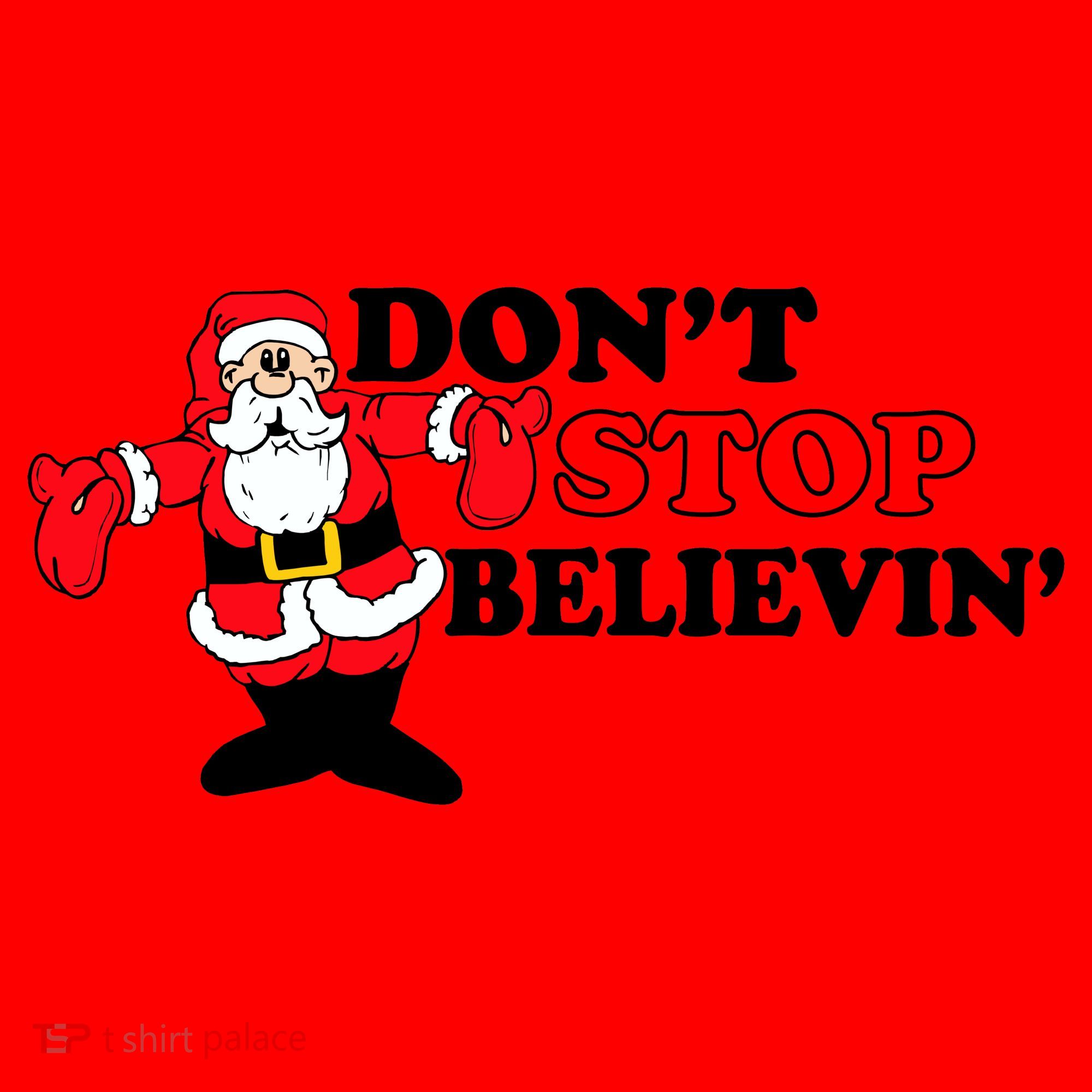 Don't Stop Believin Santa Santa Hat