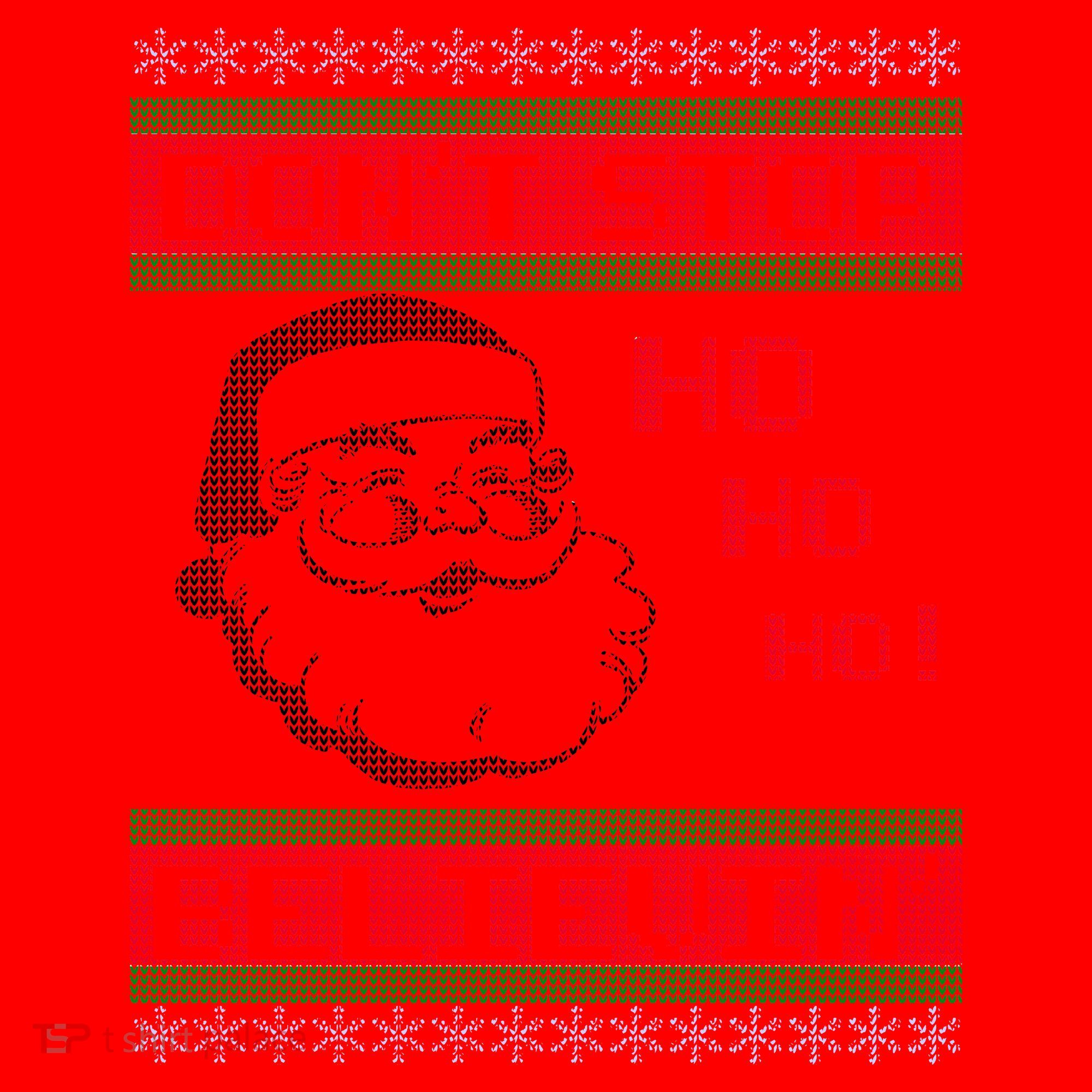 Don't Stop Believin Santa Ho Ugly Christmas Santa Hat